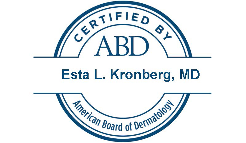 Certified by the American Board of Dermatology