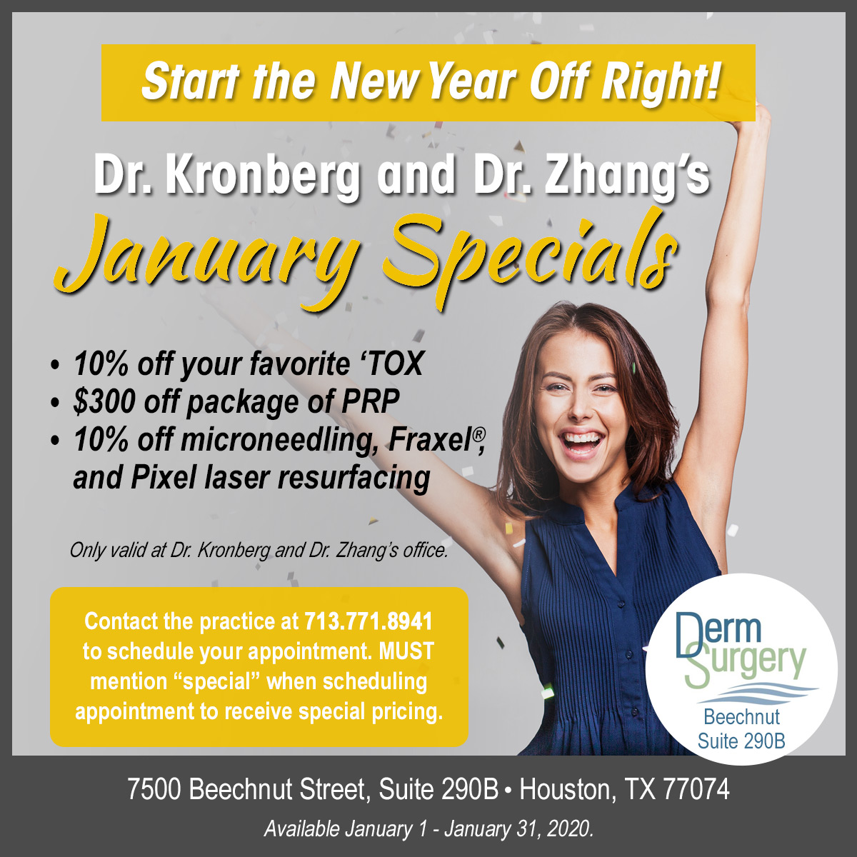 Dr. Kronberg and Dr. Zhang's January Special