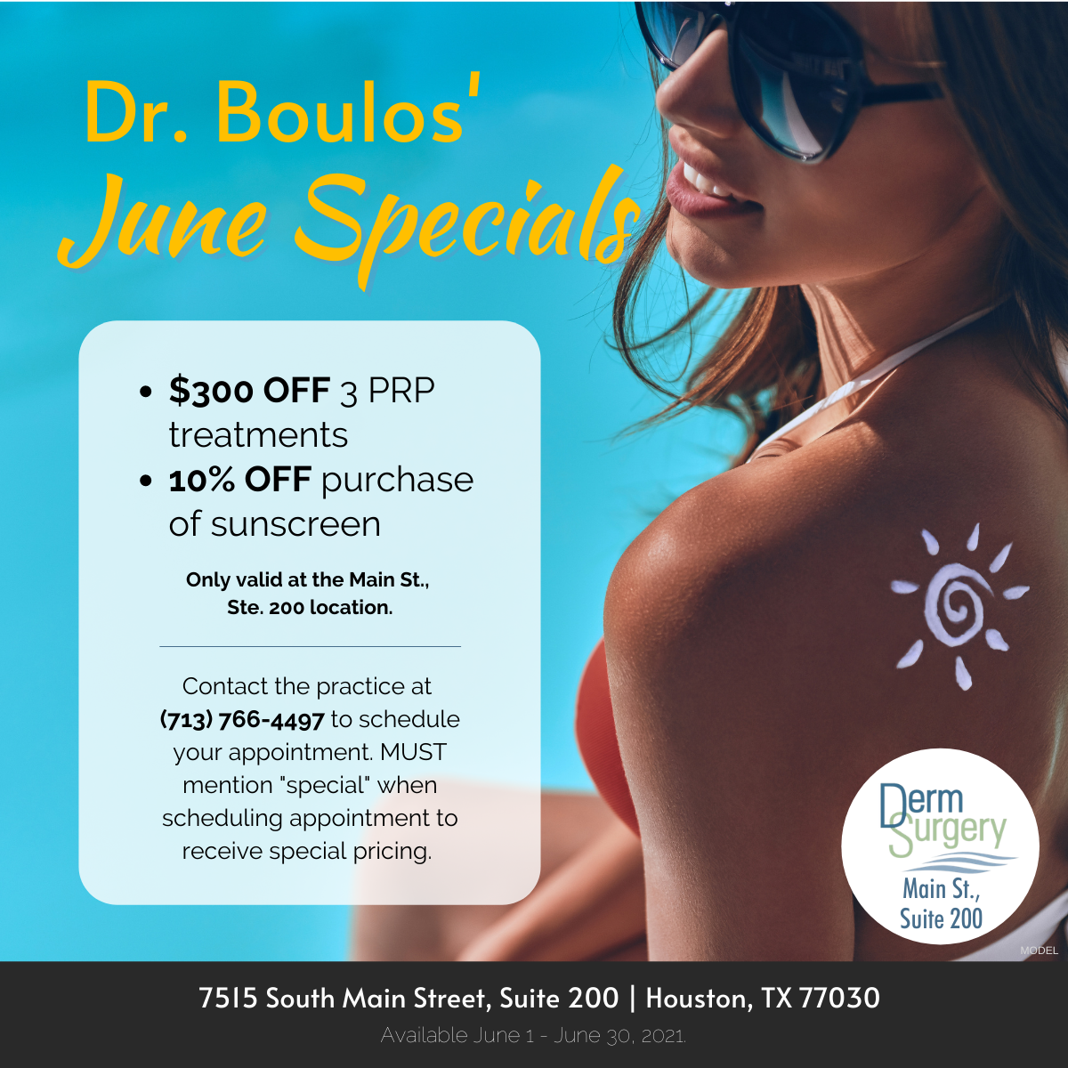Dr. Boulos' June Specials