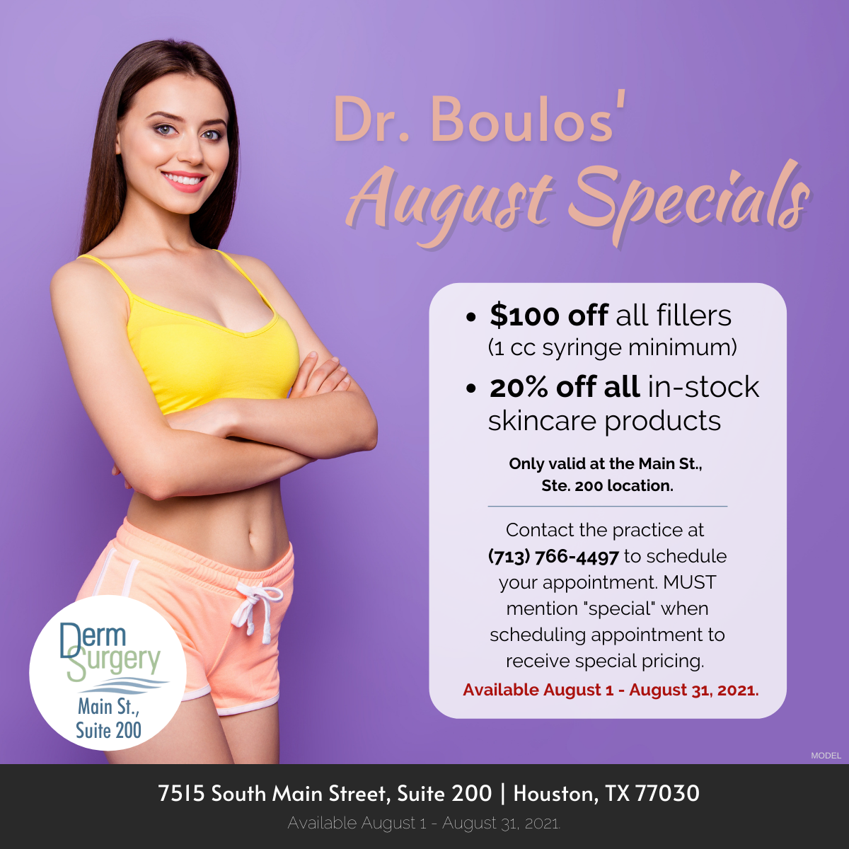 Dr. Boulos' August Specials