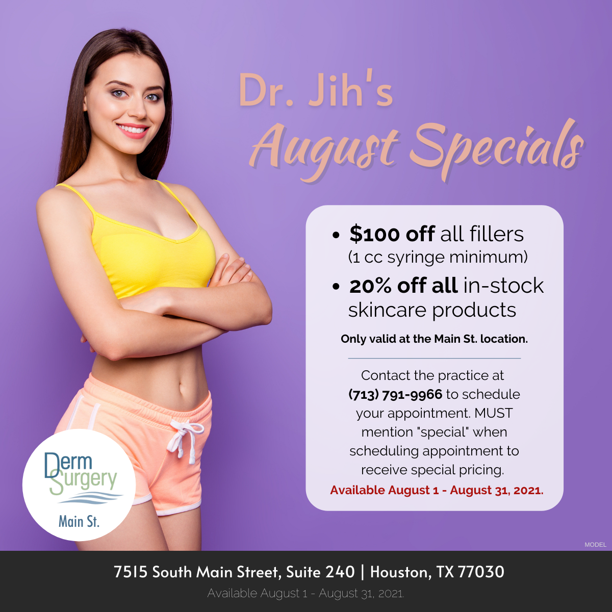 Dr. Jih's August Specials
