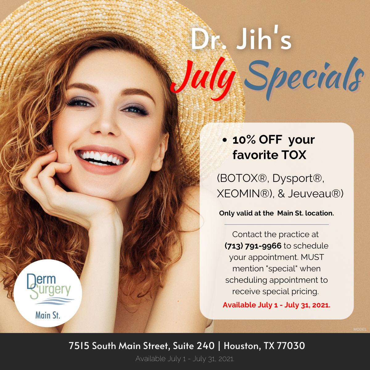 Dr. Jih's July Specials