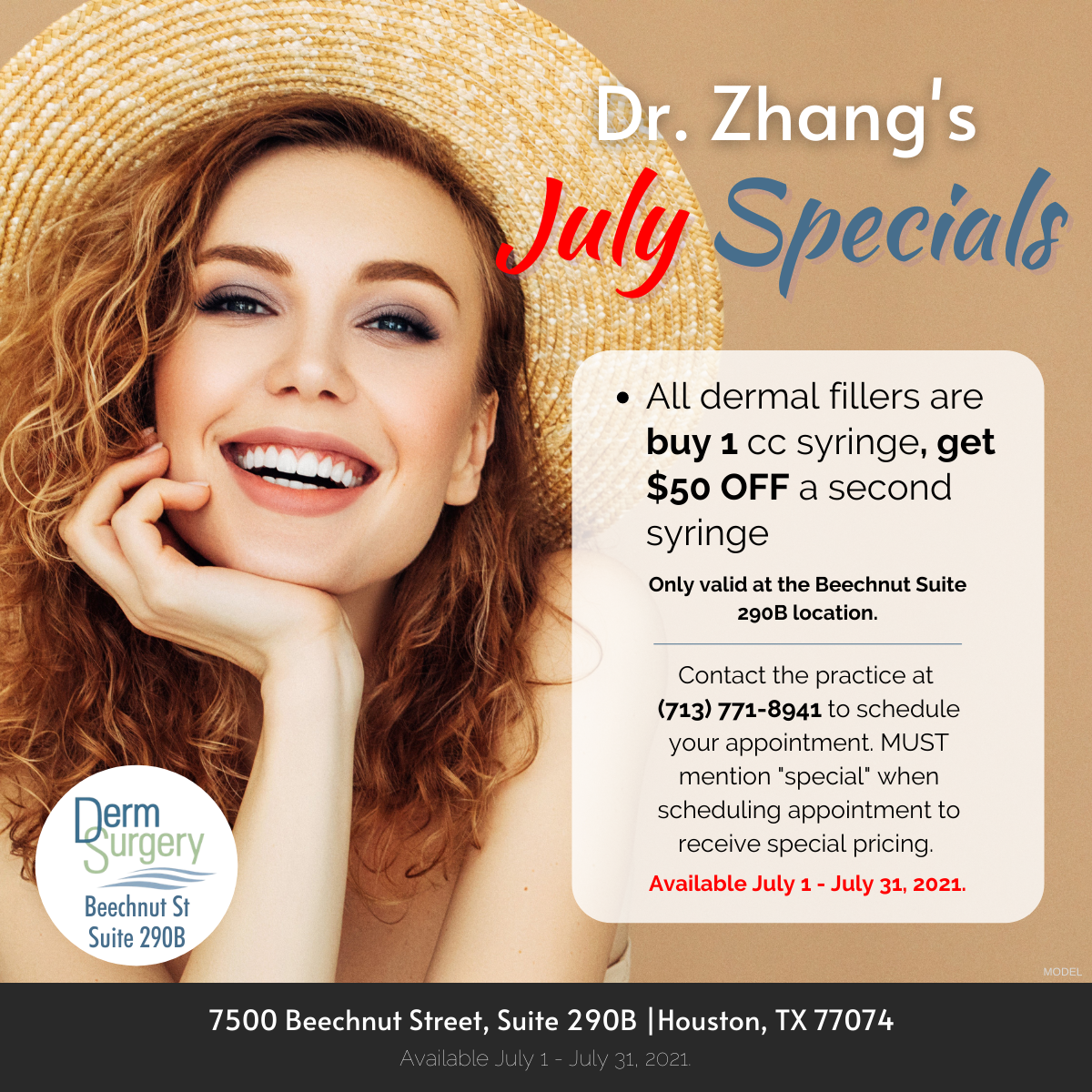 Dr. Zhang's July Specials