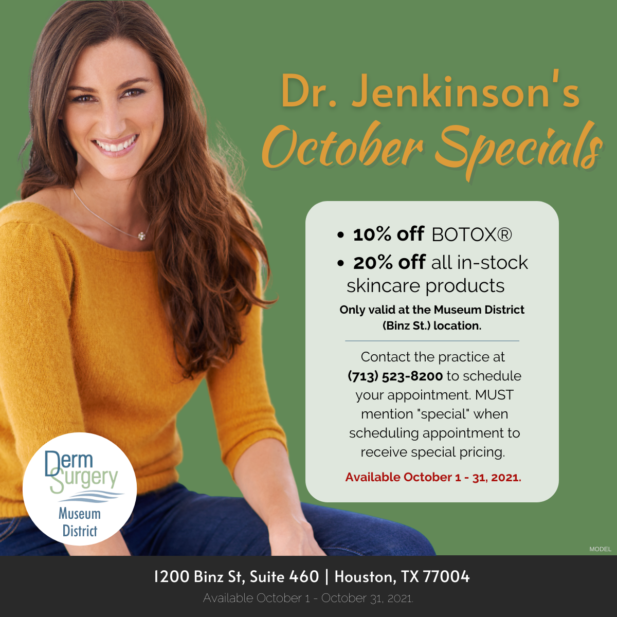 Dr. Jenkinson's October Specials