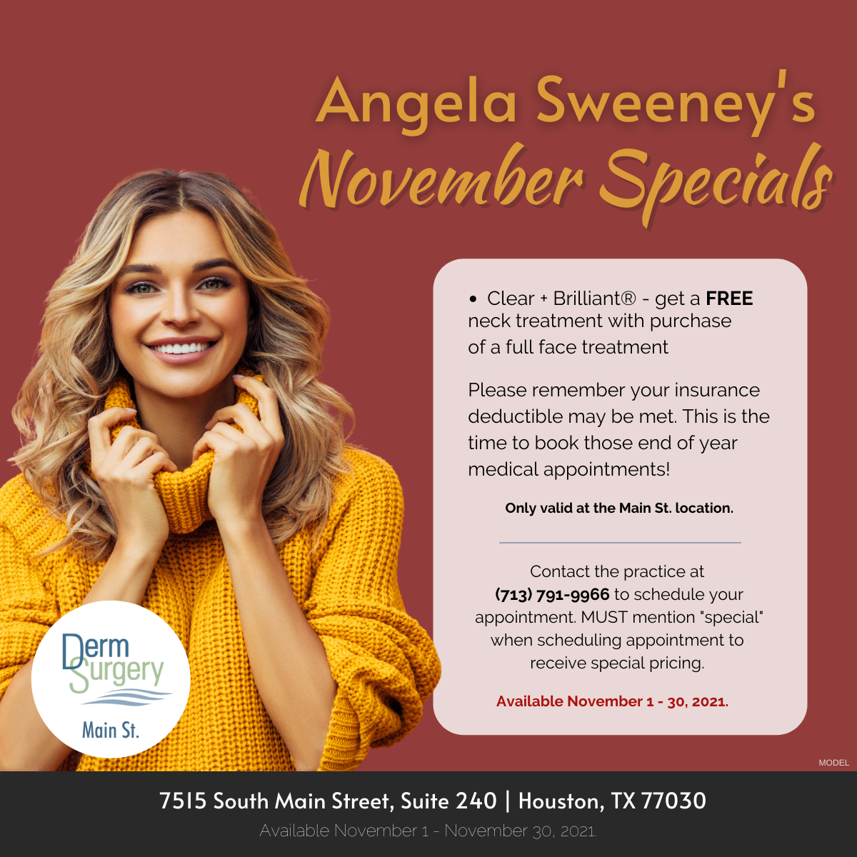 Angela Sweeney's November Specials