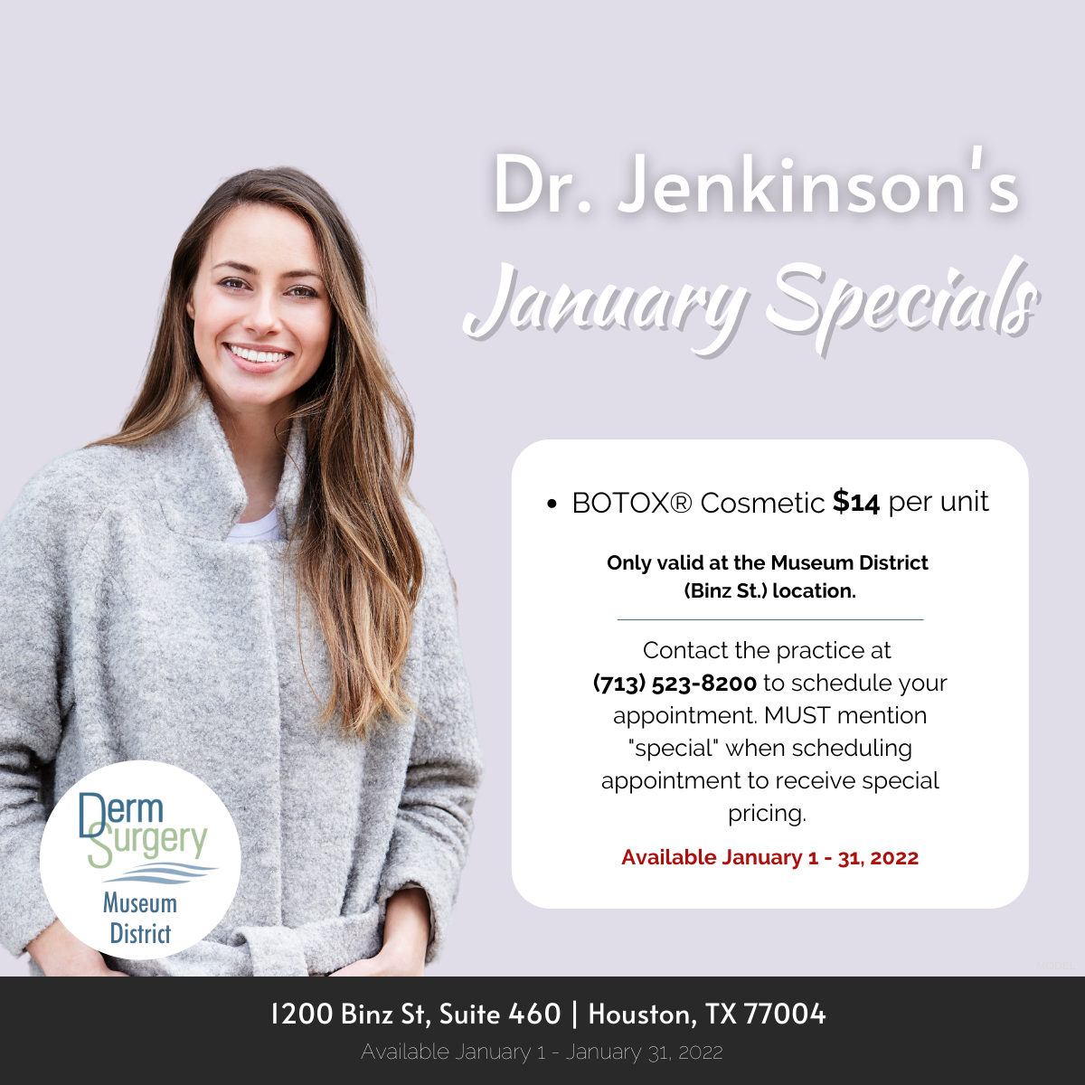 Dr. Jenkinson's January Specials