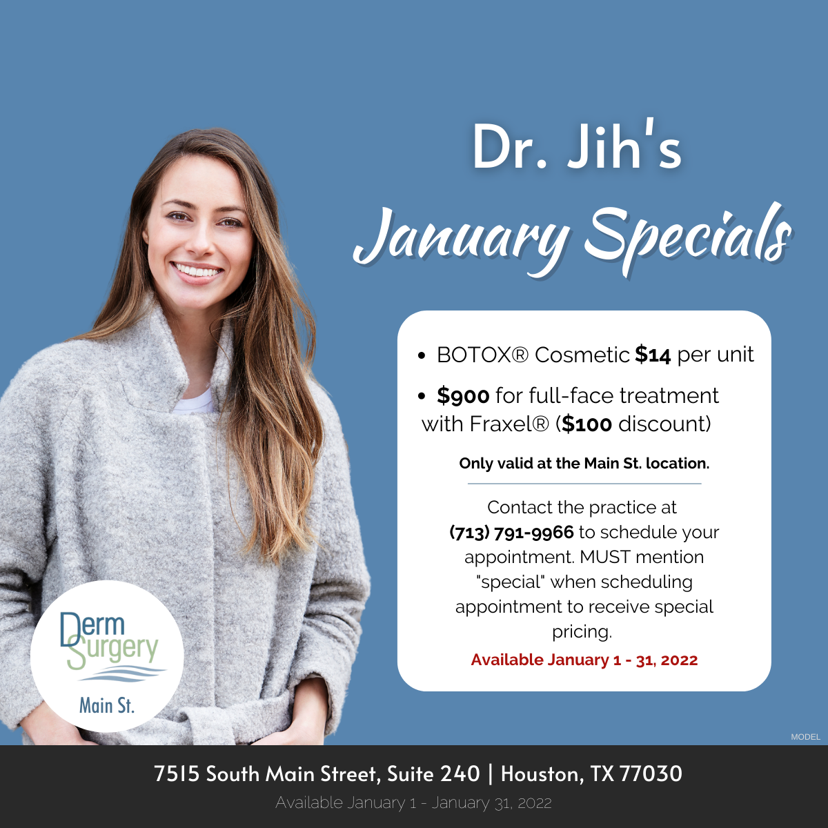 Dr. Jih's January Specials