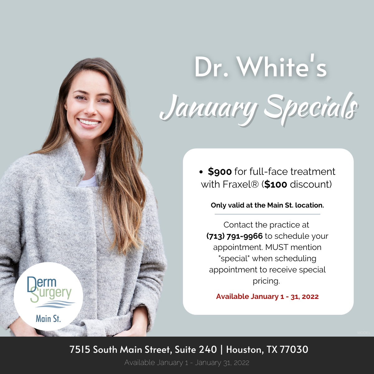 Dr. White's January Specials