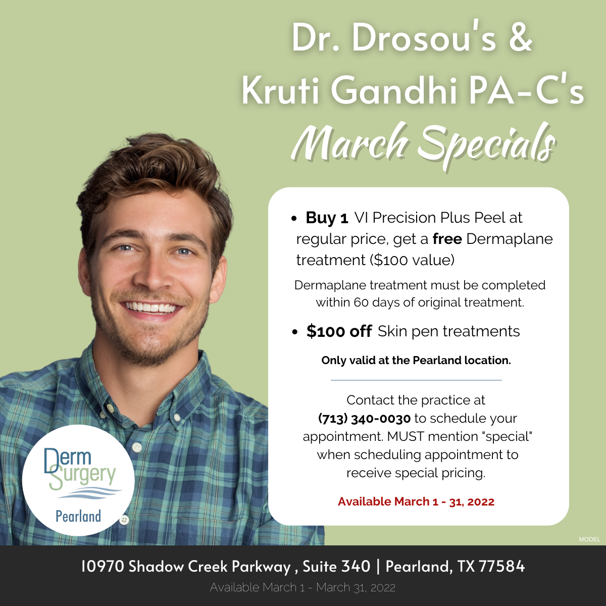 Dr. Drosou's & Kruti Gandhi PA-C's March Specials