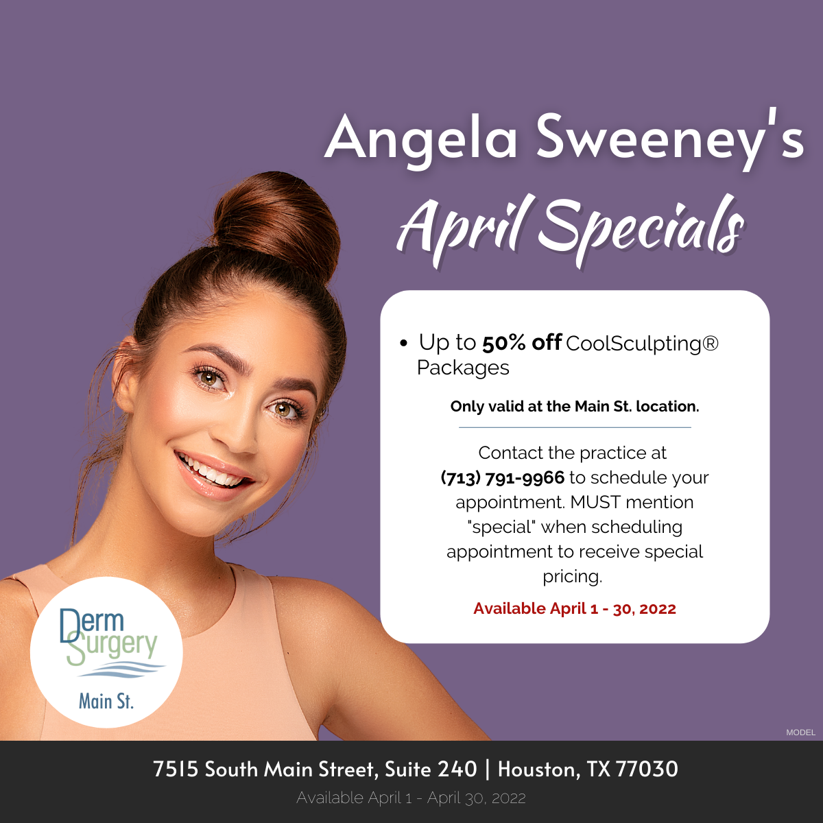 Angela Sweeney's April Specials