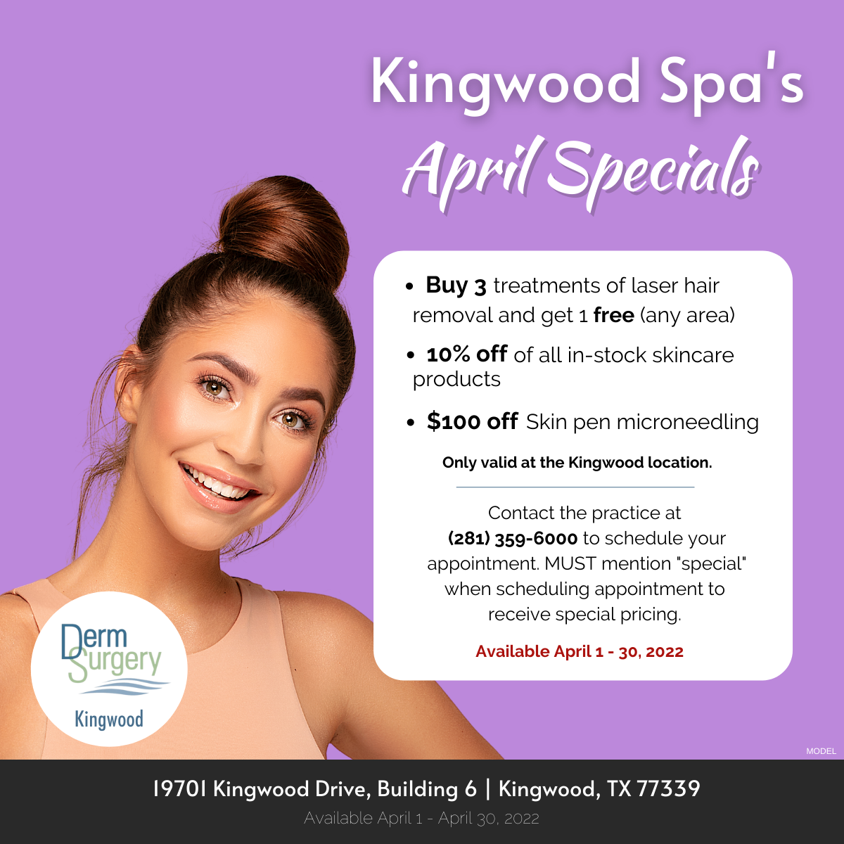 Kingwood Spa's April Specials
