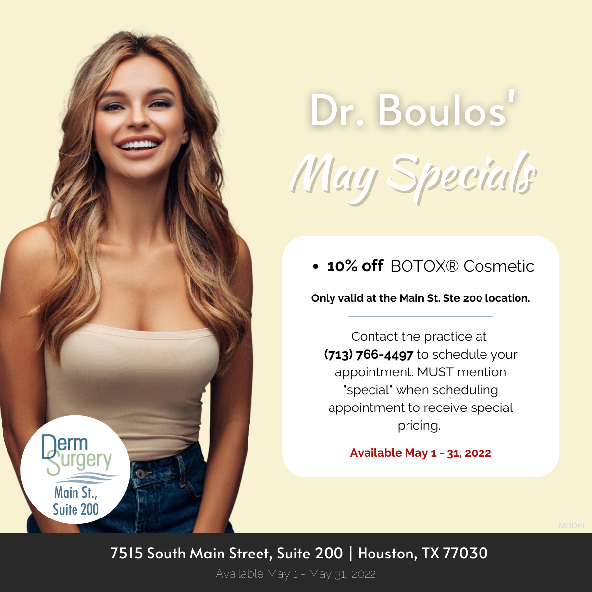 Dr. Boulos' May Specials