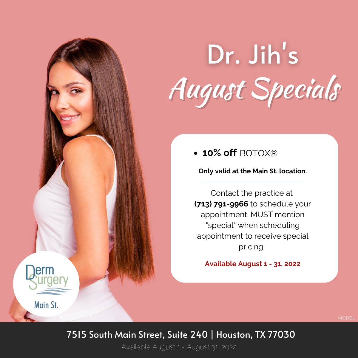 Dr. Jih's August Specials 2022