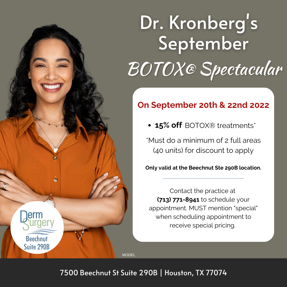 Dr. Kronberg's September BOTOX® Spectacular