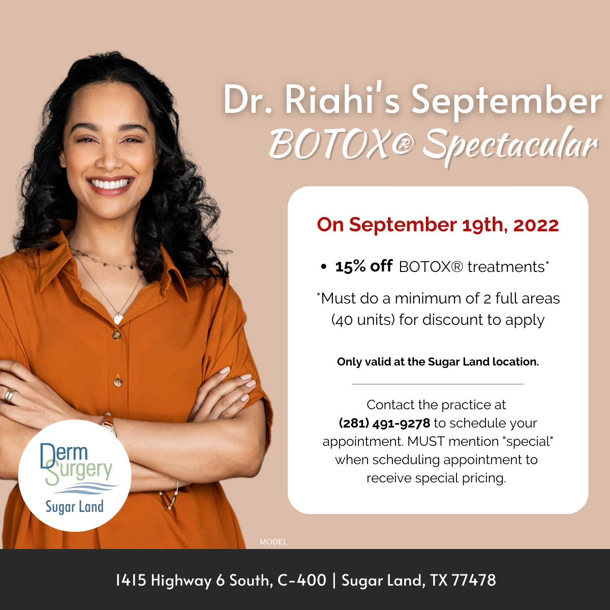 Dr. Riahi's September BOTOX® Spectacular