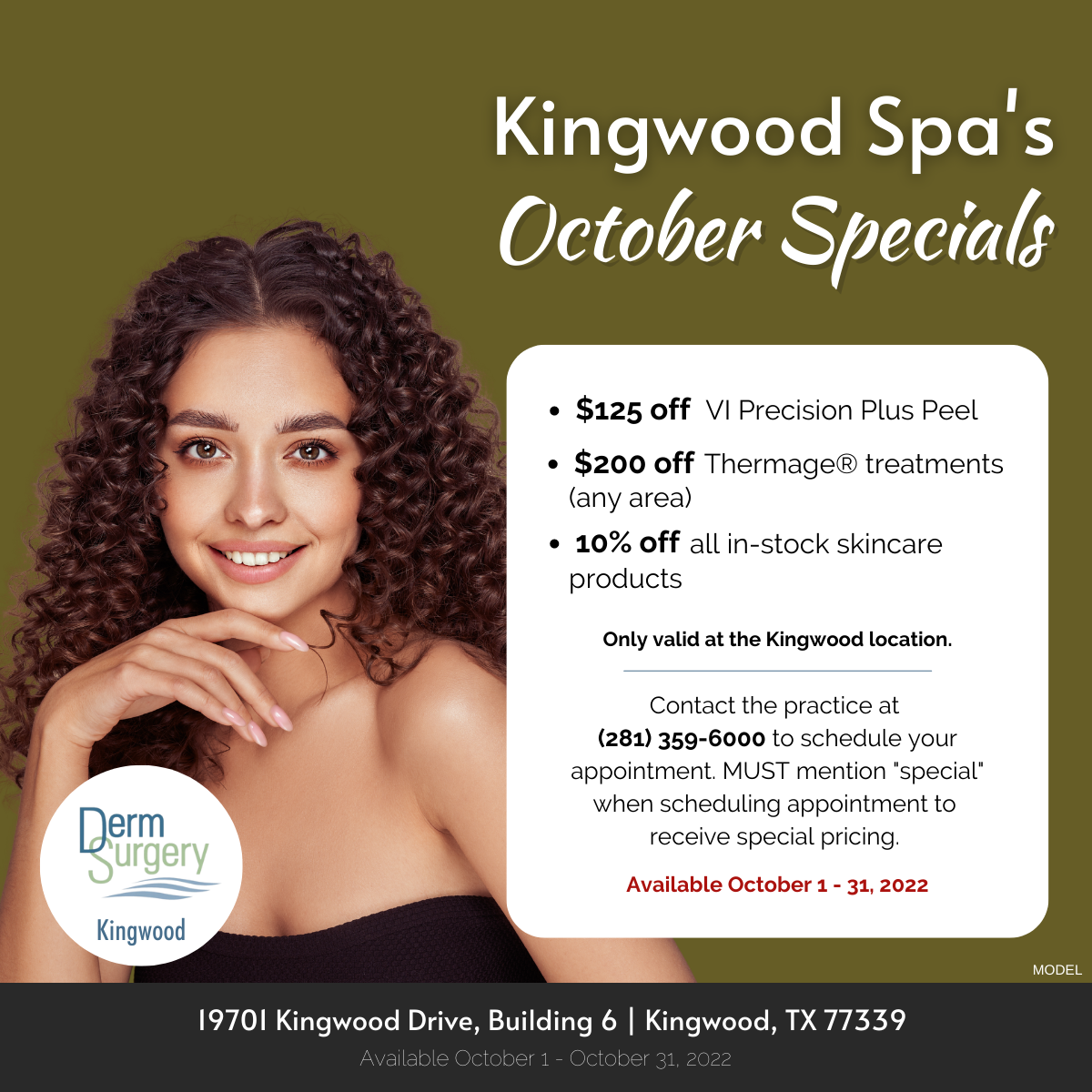 Kingwood Spa's October Specials 2022