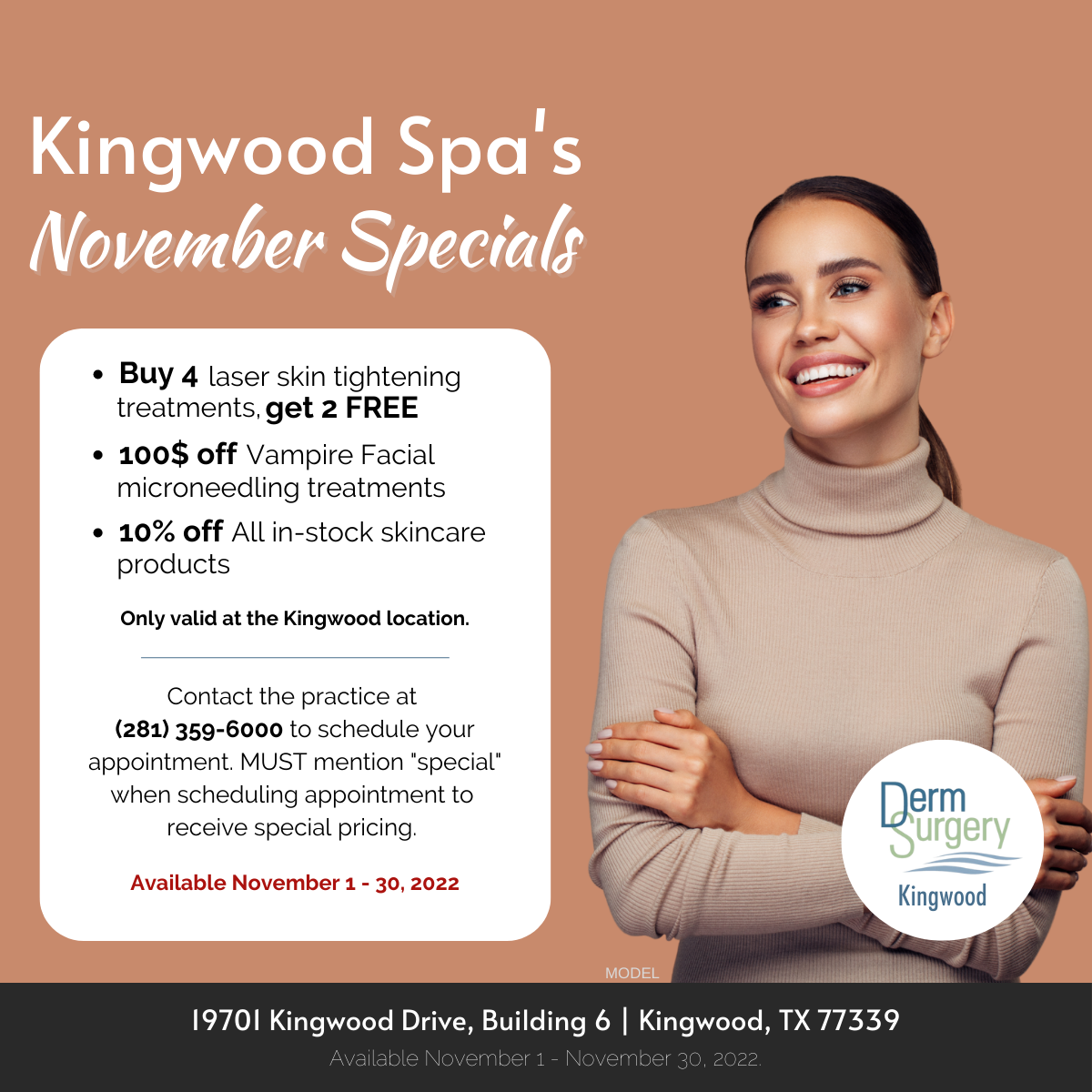 Kingwood Spa's November Specials 2022
