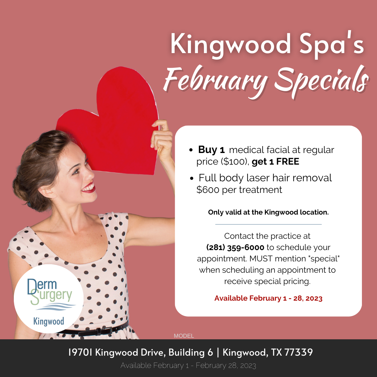 Kingwood Spa's February 2023 Specials