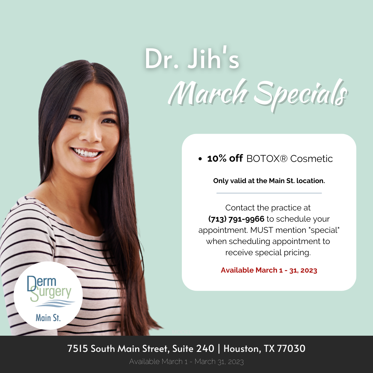 Dr. Jih's March 2023 Specials