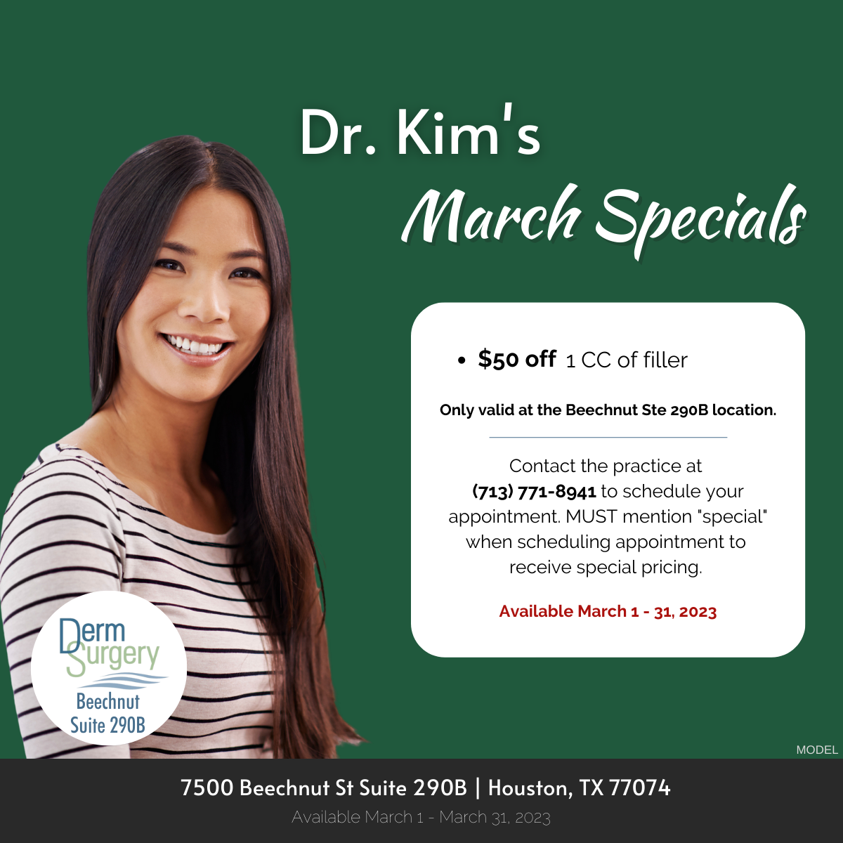 Dr. Kim's March 2023 Specials