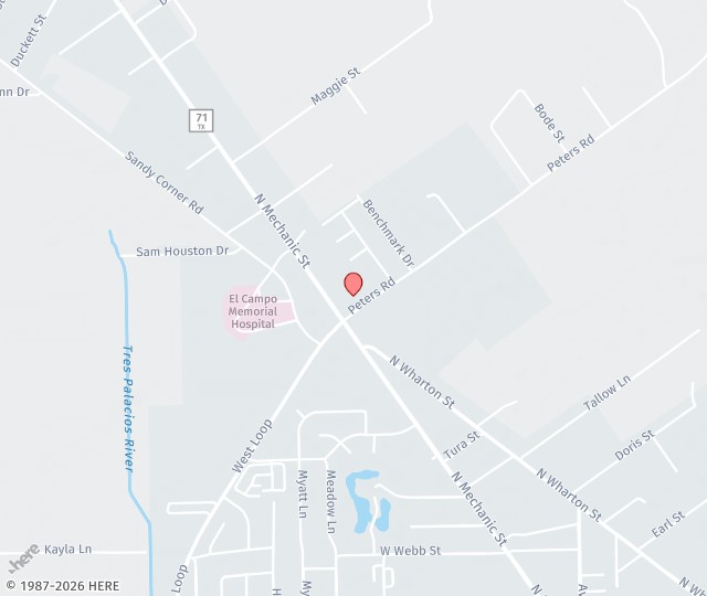 Location Map: 3703 Farm to Market Road 2765, Suite E El Campo, Texas 77437