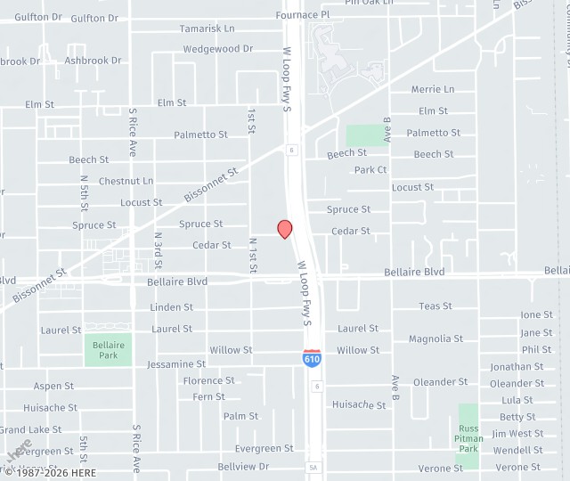 Location Map: 6700 West Loop South, 500 Bellaire, Texas 77401