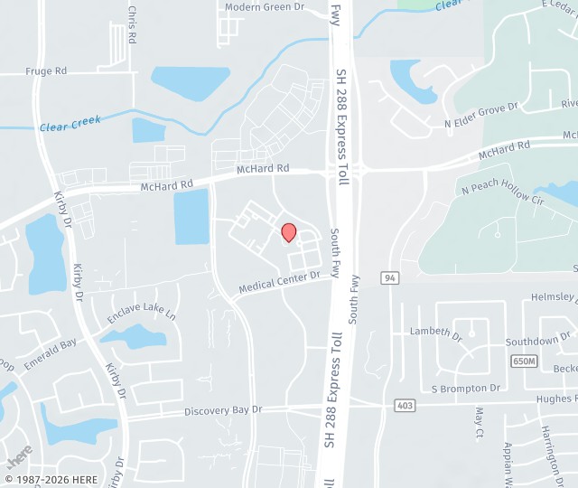Location Map: 10970 Shadow Creek Parkway, Suite 340 Pearland, Texas 77584